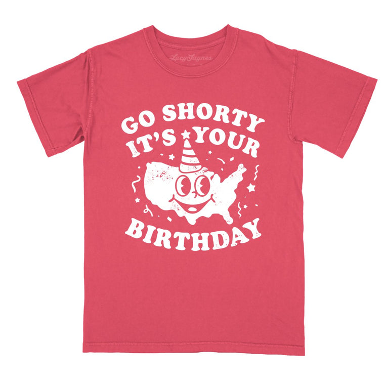 Go Shorty It's Your Birthday Comfort Colors Graphic Tee - Watermelon