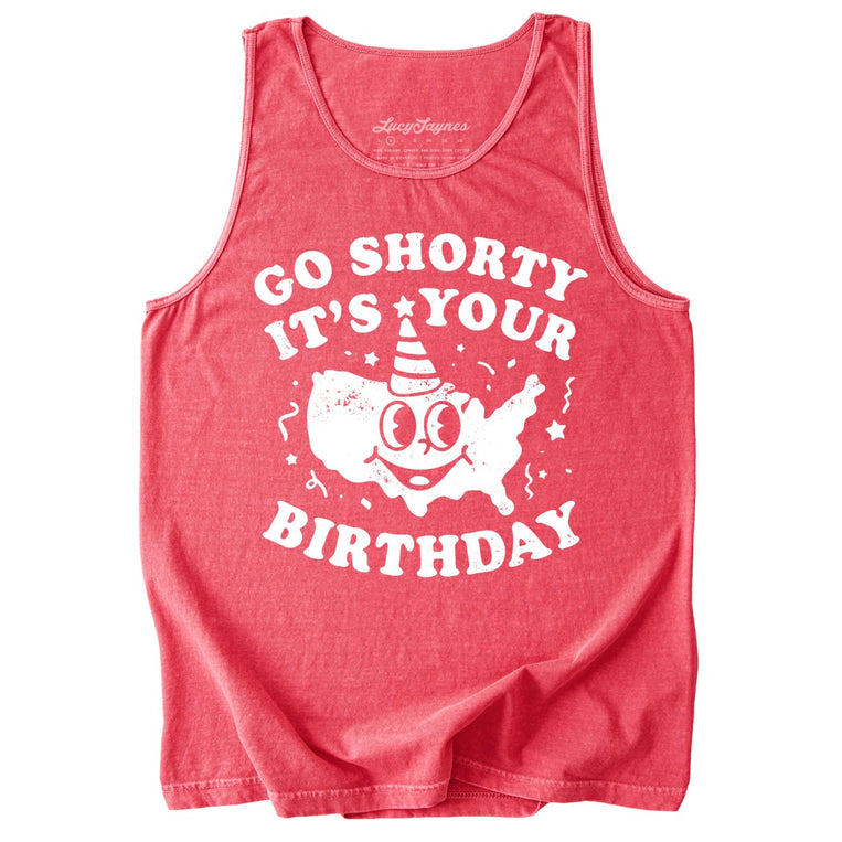 Go Shorty It's Your Birthday Comfort Colors Graphic Tank Top - Watermelon