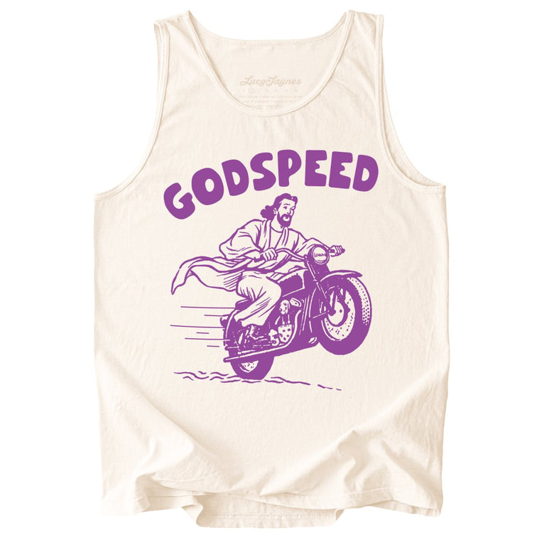 Godspeed Comfort Colors Graphic Tank Top - Ivory