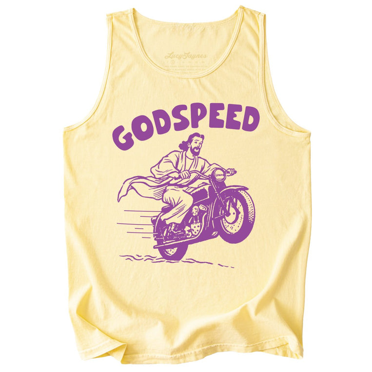Godspeed Comfort Colors Graphic Tank Top - Butter