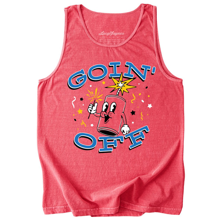 Goin' Off Comfort Colors Graphic Tank Top - Watermelon