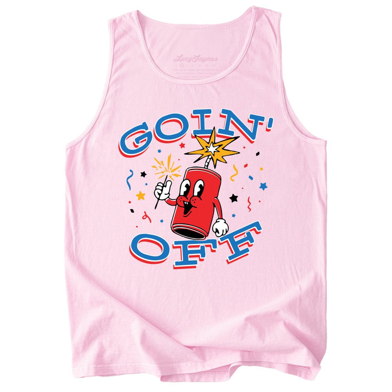 Goin' Off Comfort Colors Graphic Tank Top - Blossom