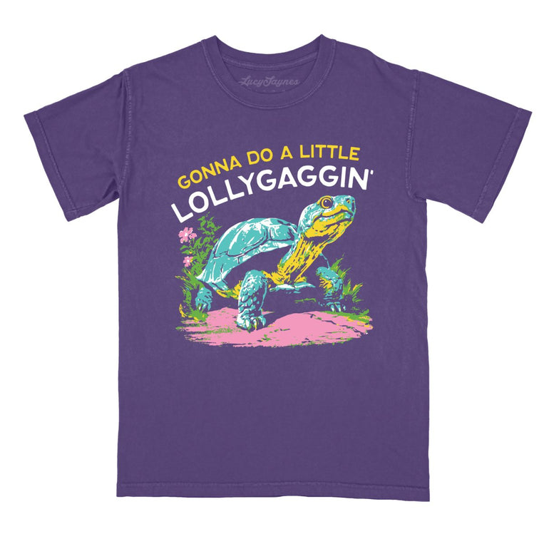 Gonna Do A Little Lollygaggin' Comfort Colors Graphic Tee - Grape