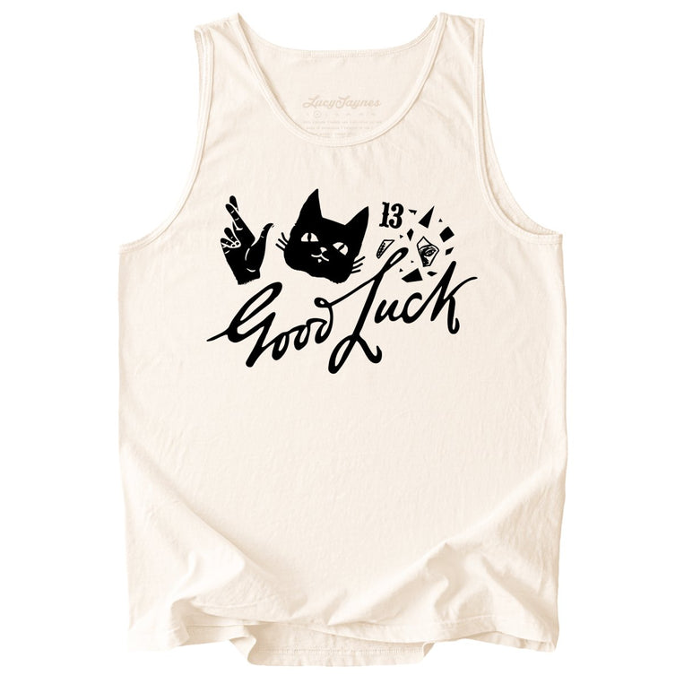 Good Luck Comfort Colors Graphic Tank Top - Ivory