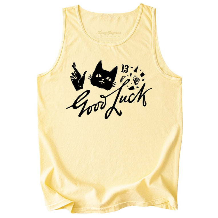 Good Luck Comfort Colors Graphic Tank Top - Butter