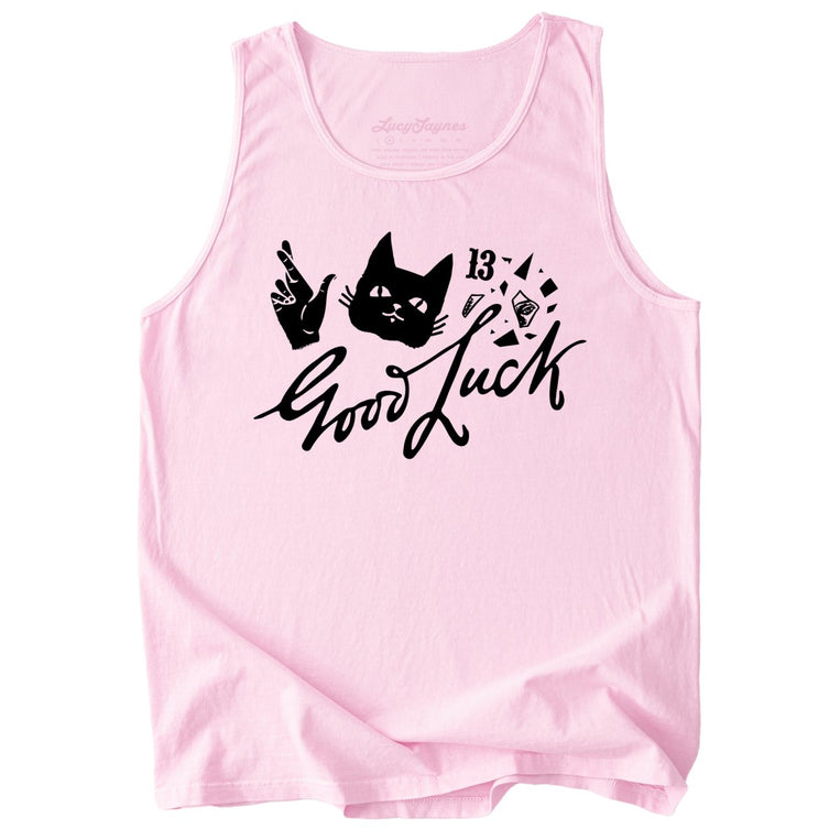 Good Luck Comfort Colors Graphic Tank Top - Blossom