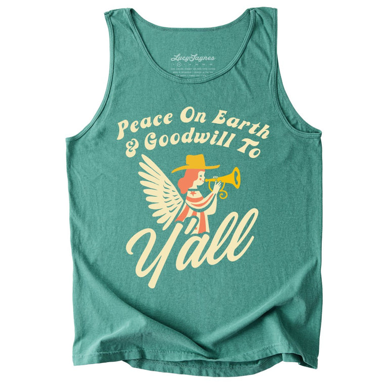 Goodwill To Y'all Comfort Colors Graphic Tank Top - Light Green