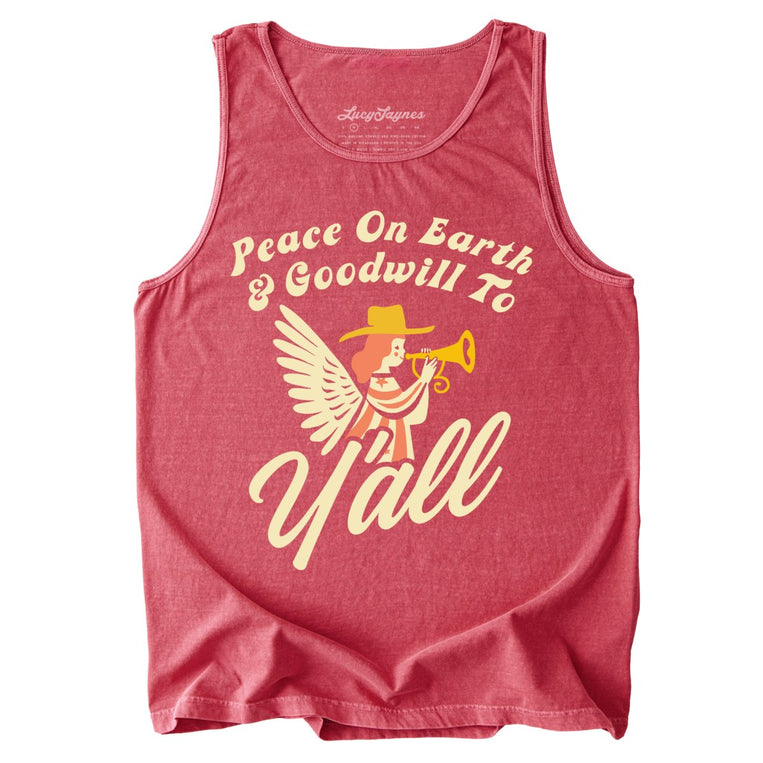Goodwill To Y'all Comfort Colors Graphic Tank Top - Crimson
