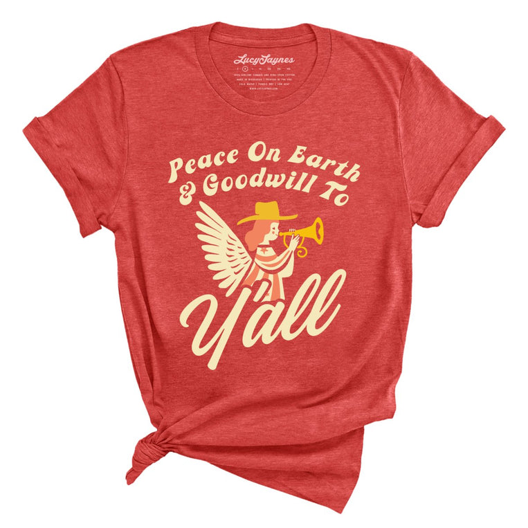 Goodwill To Y'all - Heather Red - Full Front