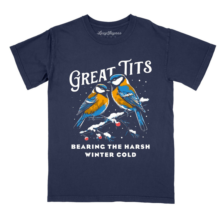 Great Tits Winter Cold Comfort Colors Tee | Lucy Jaynes