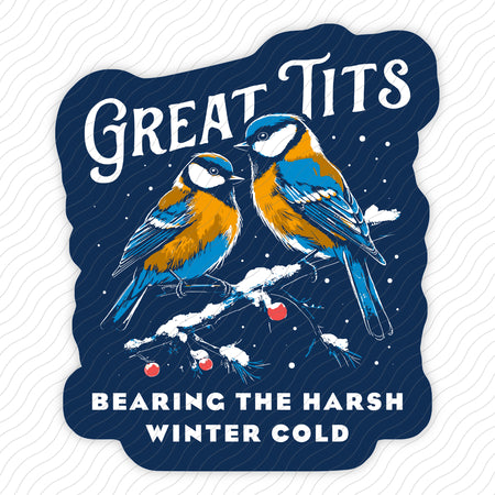 Great Tits Winter Cold Sticker