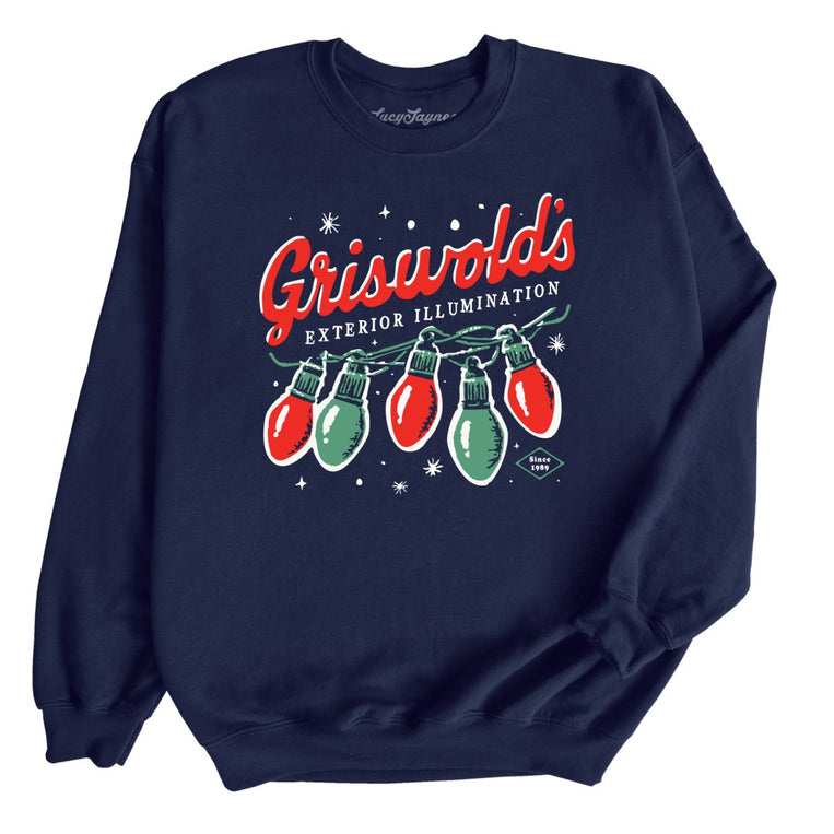 Griswold's Exterior Illumination - Navy - Unisex Sweatshirt
