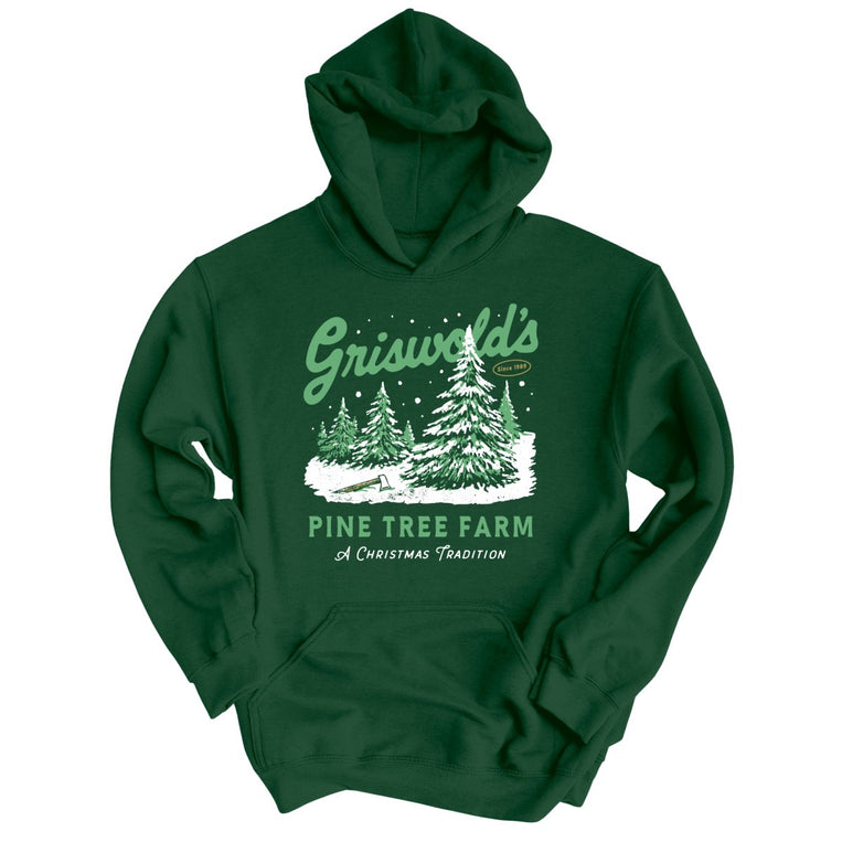 Griswold's Pine Tree Farm - Forest Green - Unisex Hoodie