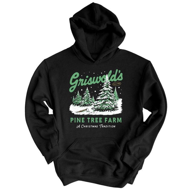Griswold's Pine Tree Farm - Black - Unisex Hoodie