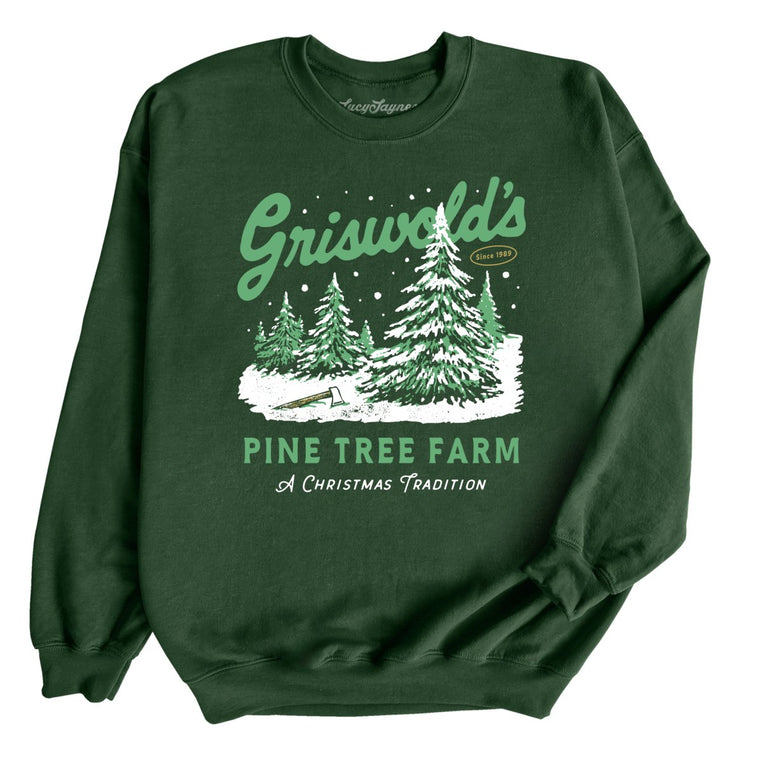 Griswold's Pine Tree Farm - Forest Green - Unisex Sweatshirt