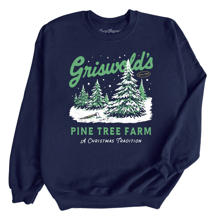 Griswold's Pine Tree Farm - Navy - Unisex Sweatshirt