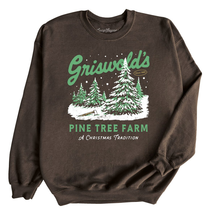 Griswold's Pine Tree Farm - Dark Chocolate - Unisex Sweatshirt