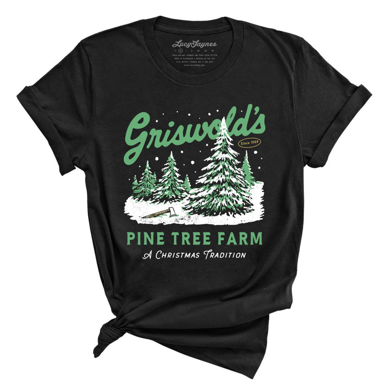 Griswold's Pine Tree Farm - Black - Unisex T-Shirt