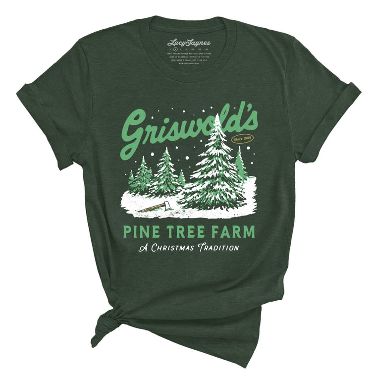 Griswold's Pine Tree Farm - Heather Forest - Unisex T-Shirt