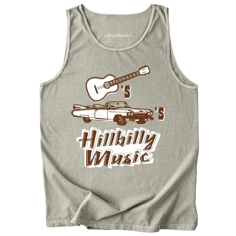 Guitars Cadillacs Hillbilly Music Comfort Colors Graphic Tank Top - Sandstone