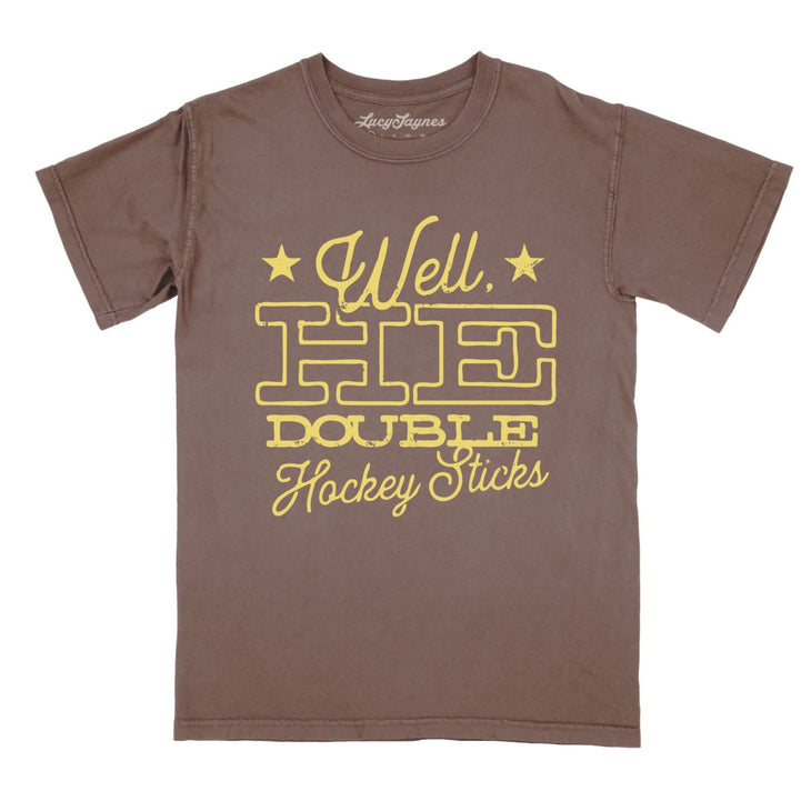 H E Double Hockey Sticks Comfort Colors Tee