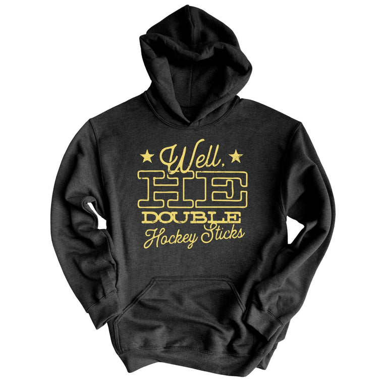 H E Double Hockey Sticks - Charcoal Heather - Full Front