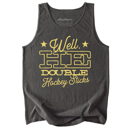 H E Double Hockey Sticks Comfort Colors Tank Top