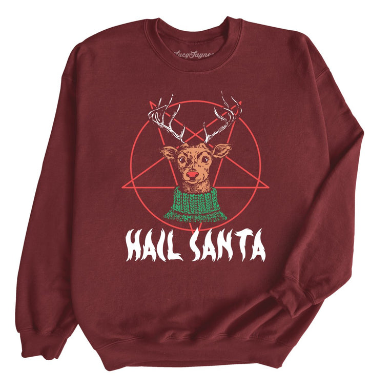 Hail Santa - Maroon - Unisex Sweatshirt