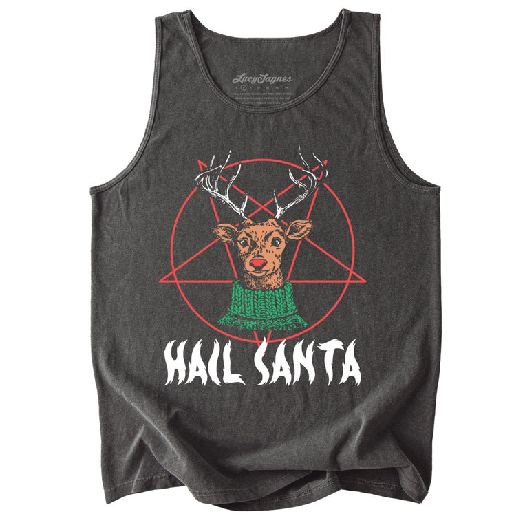 Hail Santa Comfort Colors Graphic Tank Top - Pepper