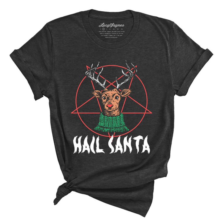 Hail Santa - Dark Grey Heather - Full Front