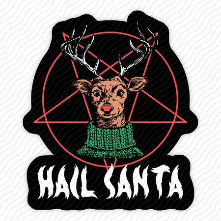 Hail Santa Sticker