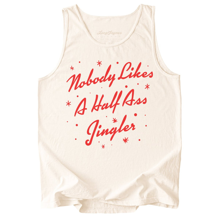 Half Ass Jingler Comfort Colors Graphic Tank Top - Ivory