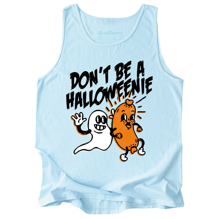 Halloweenie Comfort Colors Graphic Tank Top - Chambray