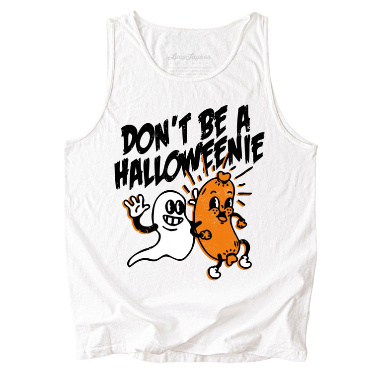 Halloweenie Comfort Colors Graphic Tank Top - White