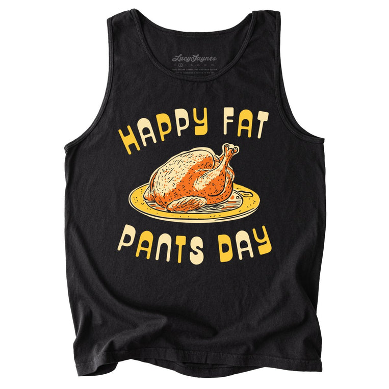 Happy Fat Pants Day Comfort Colors Graphic Tank Top