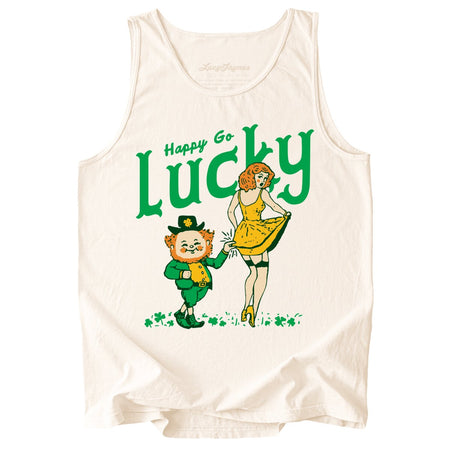 Happy Go Lucky Comfort Colors Tank Top