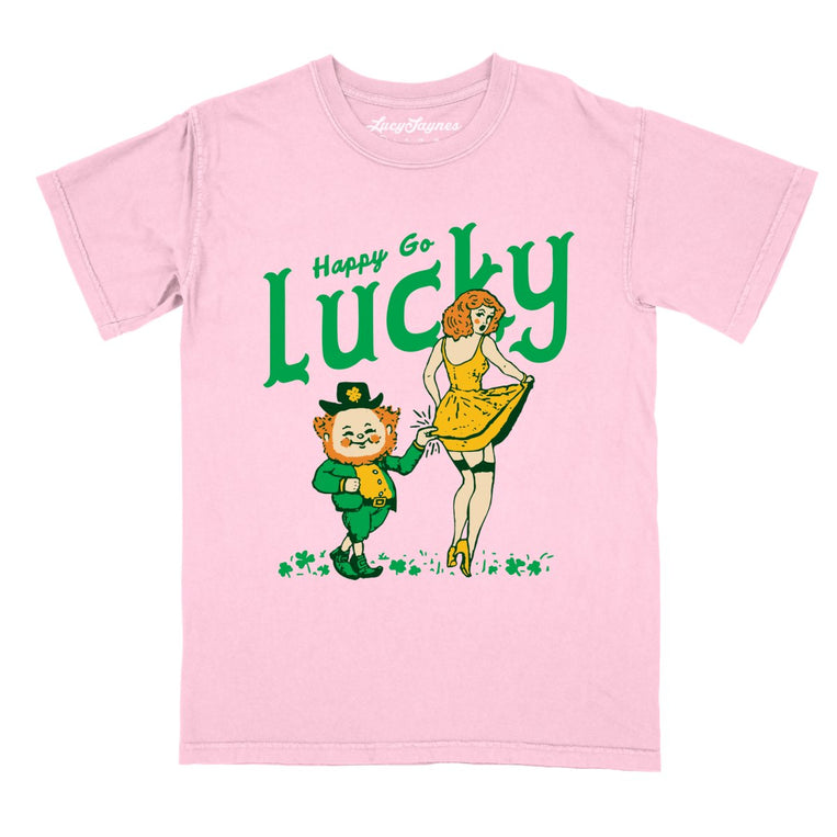 Happy Go Lucky - Blossom - Comfort Colors Tee