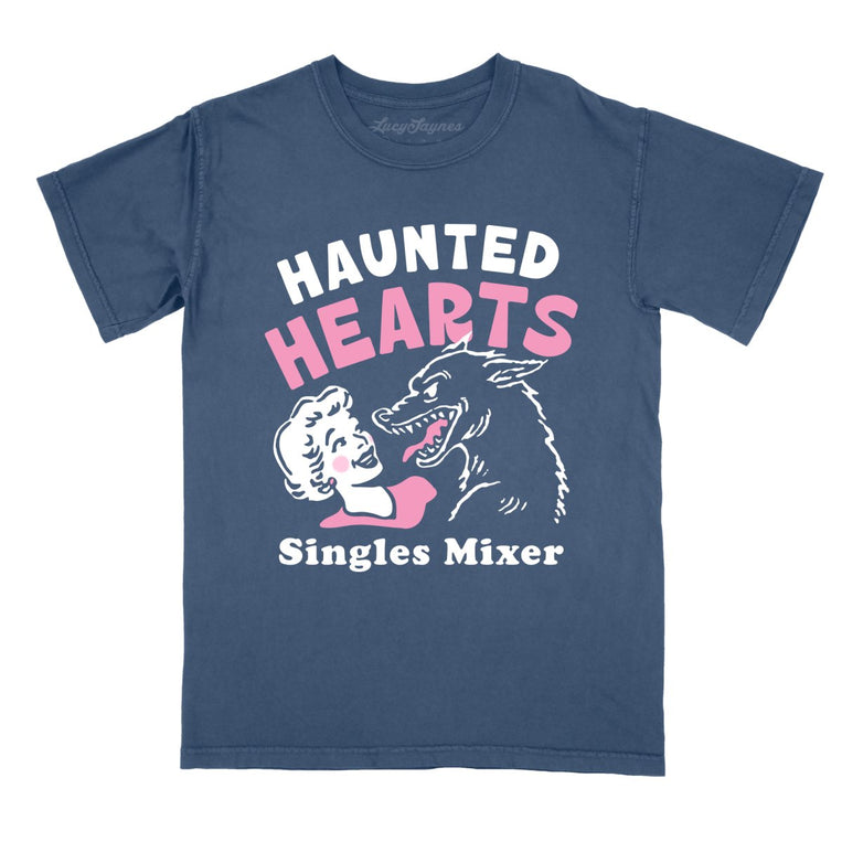 Haunted Hearts Singles Mixer - Denim - Comfort Colors Tee