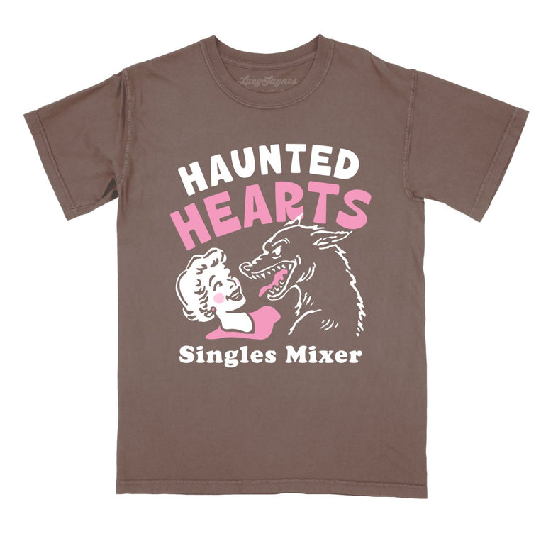 Haunted Hearts Singles Mixer - Espresso - Comfort Colors Tee
