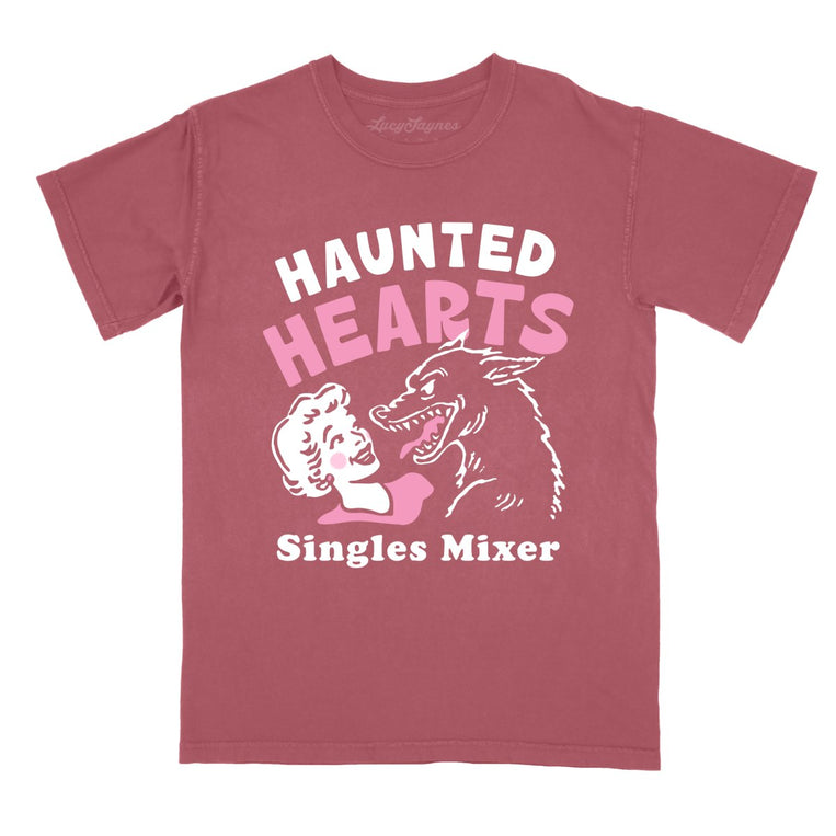 Haunted Hearts Singles Mixer - Brick - Comfort Colors Tee