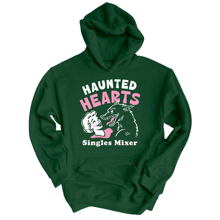 Haunted Hearts Singles Mixer - Forest Green - Unisex Hoodie