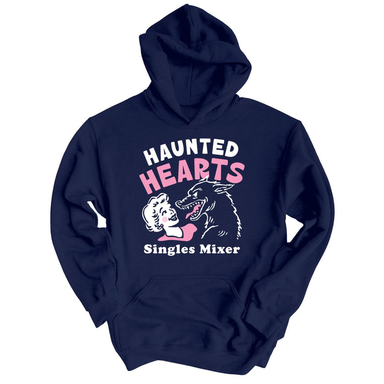 Haunted Hearts Singles Mixer - Navy - Unisex Hoodie