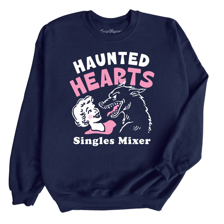 Haunted Hearts Singles Mixer - Navy - Unisex Sweatshirt