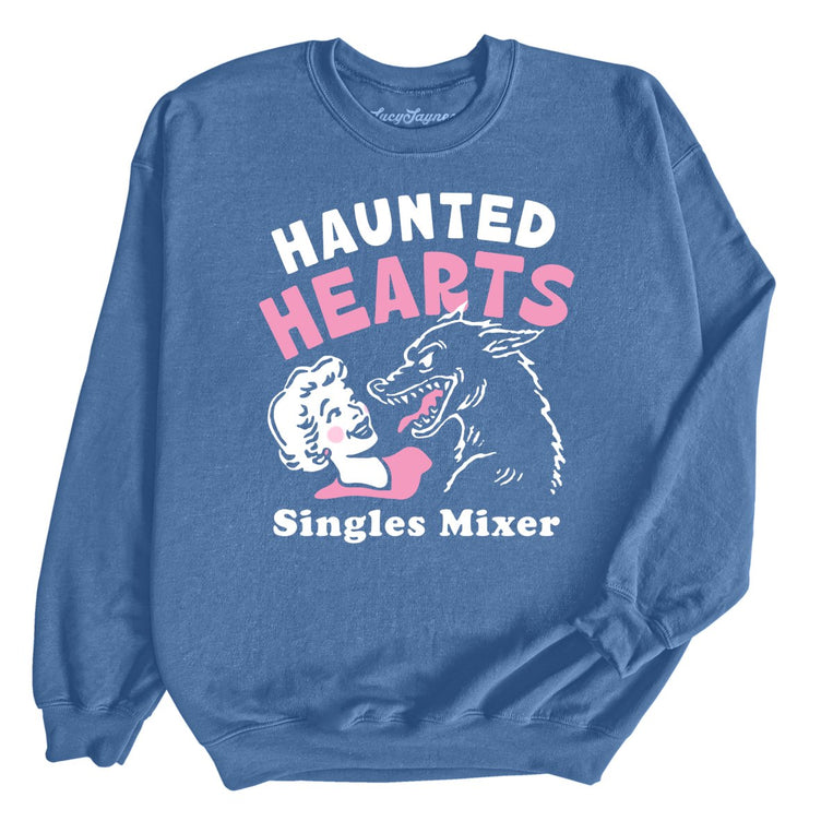 Haunted Hearts Singles Mixer - Indigo Blue - Unisex Sweatshirt