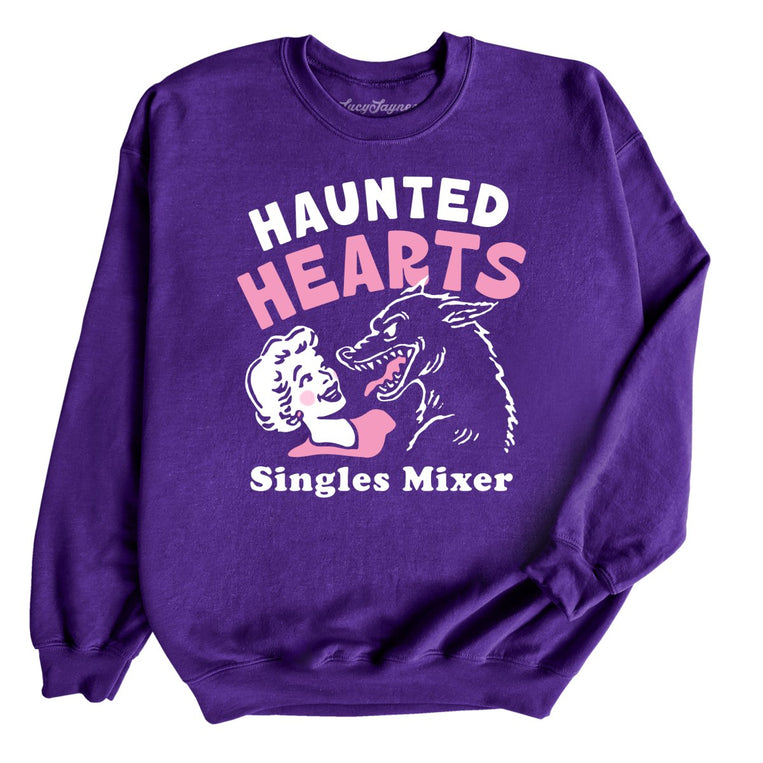 Haunted Hearts Singles Mixer - Purple - Unisex Sweatshirt