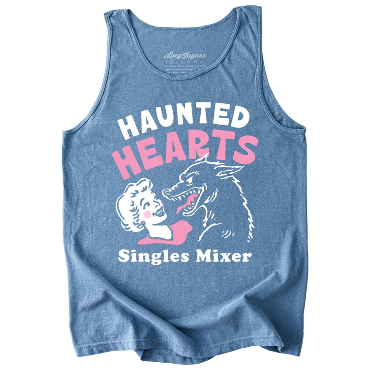 Haunted Hearts Singles Mixer - Blue Jean - Tank Top