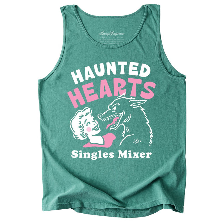 Haunted Hearts Singles Mixer - Light Green - Tank Top