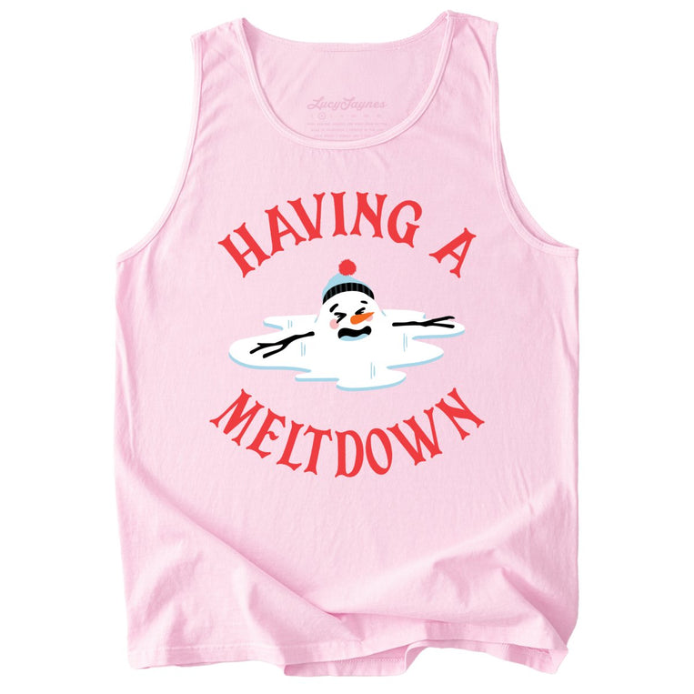 Having A Meltdown Comfort Colors Graphic Tank Top - Blossom