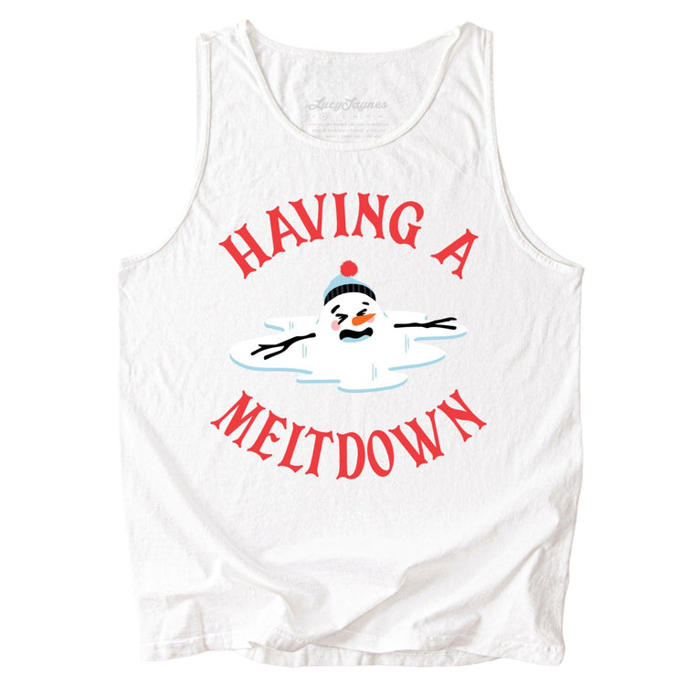 Having A Meltdown Comfort Colors Graphic Tank Top - White