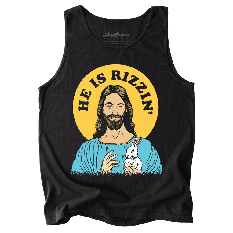 He Is Rizzin' Comfort Colors Graphic Tank Top